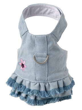 Doggles Blue Denim Harness Dress