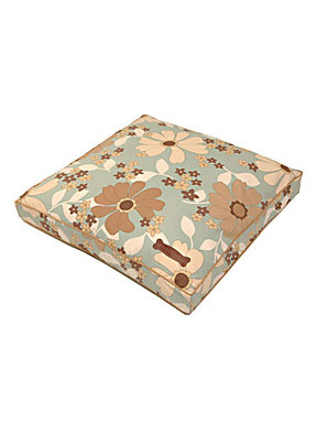 Jax and Bones Classic Custom Square Pillow Bed - Flower Power