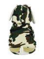 Kakadu Pet Mission Dog Army Jacket with Faux Fur Hood