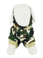 Kakadu Pet Mission Dog Army Jacket with Faux Fur Hood