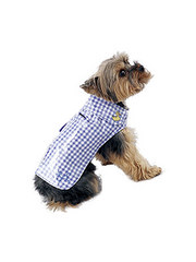 New York Dog Gingham Rain Slicker