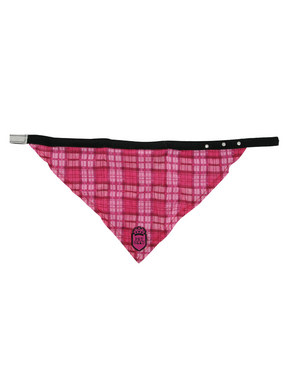 Pet Head Pink Plaid Bandana with Rhinestones