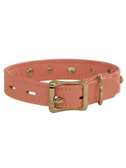PJ Fox Topgrain Leather Collar with Diamonds